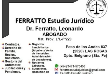 ferratto estudio jurídico, a cargo del abogado dr. ferratto, leonardo