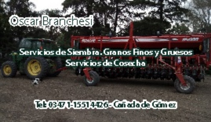 servicio de siembra. campaña 2019