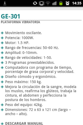 “plataforma vibratoria” fitage ge 301. perfecto estado