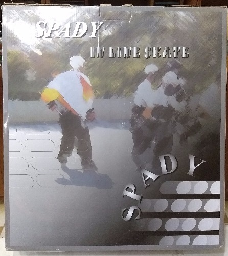 rollers spady pw-150q con rulemanes abec 7, talle 43. bota desmontable cosida en pvc, forrada en tela acolchonada, articulada, dureza 82a