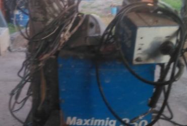 vendo maquina maximig 350,(soldadura semi) incluye tubo 8 mts carbónico con regulador, torcha 3,5 mts, 3 mts de cable de allimentacion trifasica