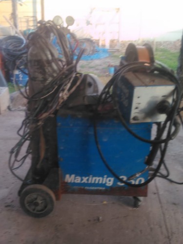 vendo maquina maximig 350,(soldadura semi) incluye tubo 8 mts carbónico con regulador, torcha 3,5 mts, 3 mts de cable de allimentacion trifasica