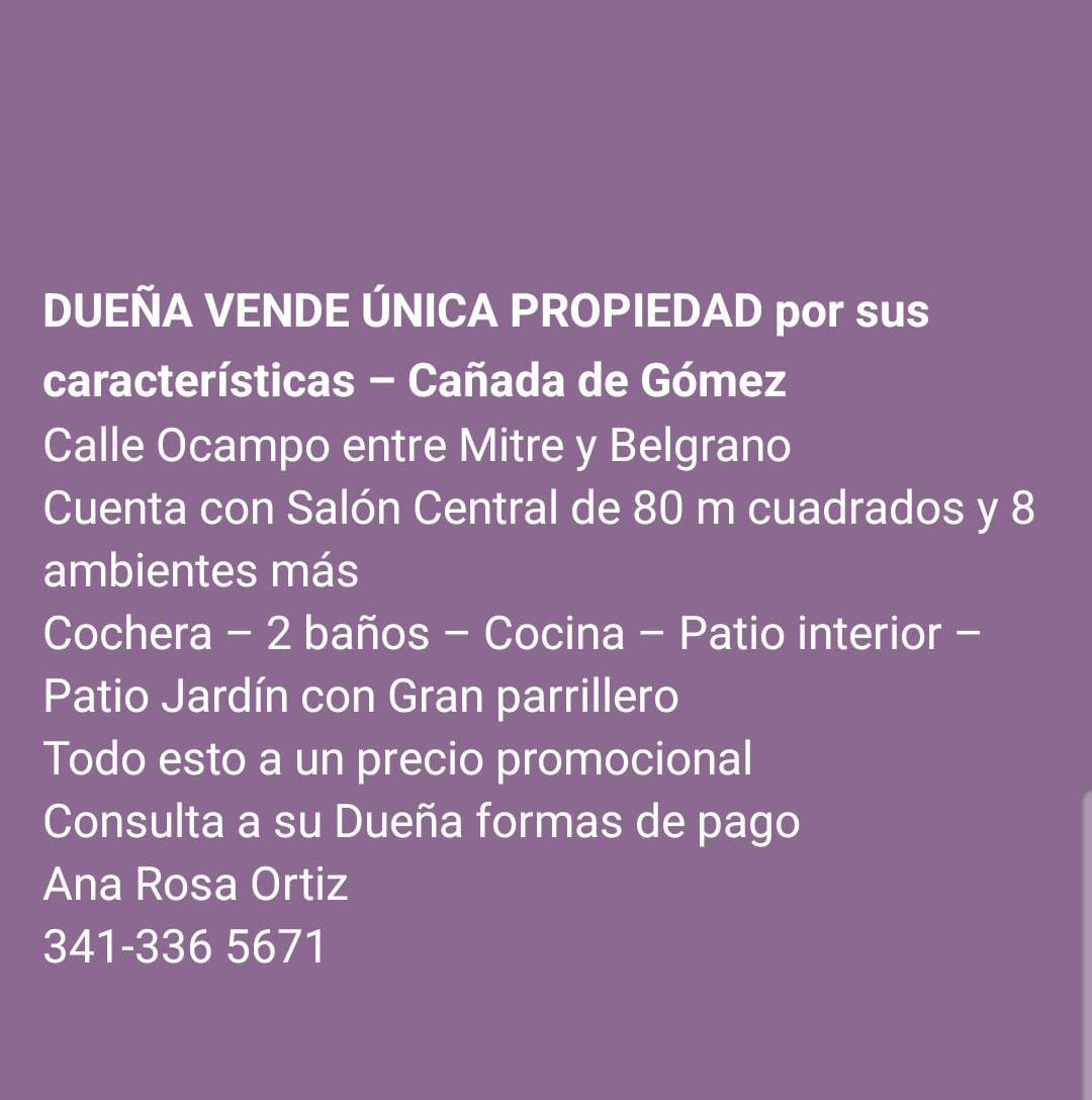 Dueña vende casa